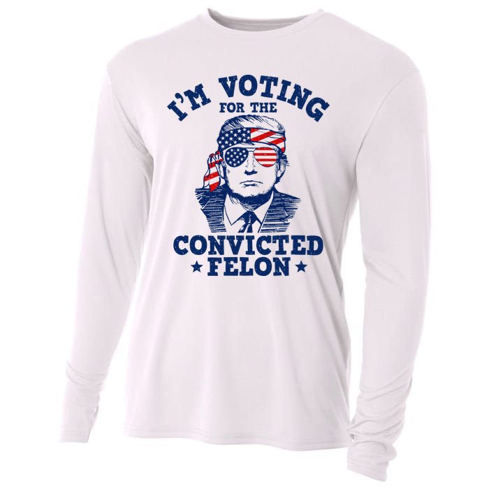 Trump 2024 Convicted Felon IM Voting Convicted Felon 2024 Cooling Performance Long Sleeve Crew