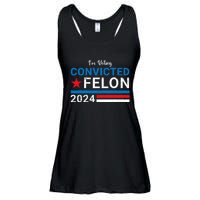 Trump 2024 Convicted Felon I Am Voting Convicted Felon Political Design Ladies Essential Flowy Tank