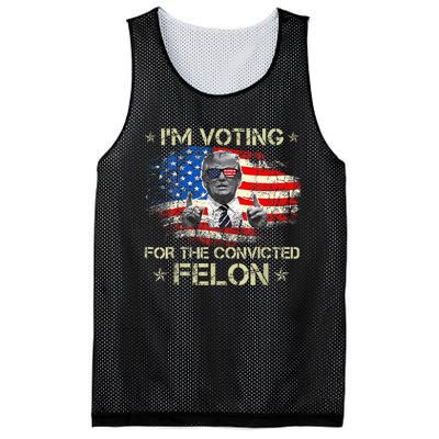 Trump 2024 Convicted Felon IM Voting Convicted Felon 2024 Mesh Reversible Basketball Jersey Tank