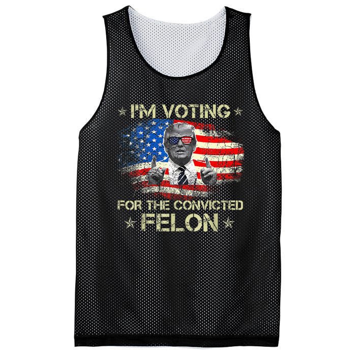 Trump 2024 Convicted Felon IM Voting Convicted Felon 2024 Mesh Reversible Basketball Jersey Tank