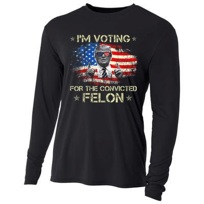 Trump 2024 Convicted Felon IM Voting Convicted Felon 2024 Cooling Performance Long Sleeve Crew