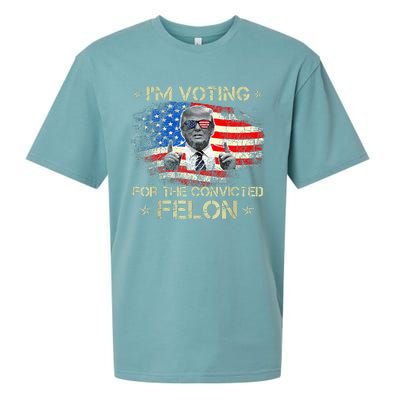 Trump 2024 Convicted Felon IM Voting Convicted Felon 2024 Sueded Cloud Jersey T-Shirt