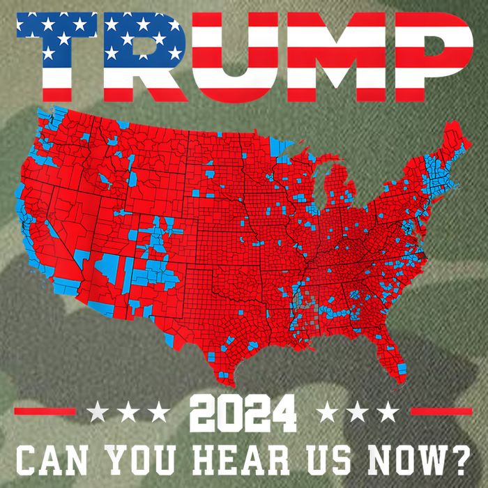Trump 2024 Can You Hear Us Now Map Of 2024 Election Results Legacy Tie Dye Trucker Hat