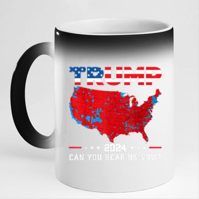 Trump 2024 Can You Hear Us Now Map Of 2024 Election Results 11oz Black Color Changing Mug