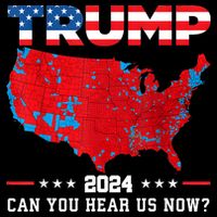 Trump 2024 Can You Hear Us Now Map Of 2024 Election Results Drawstring Bag