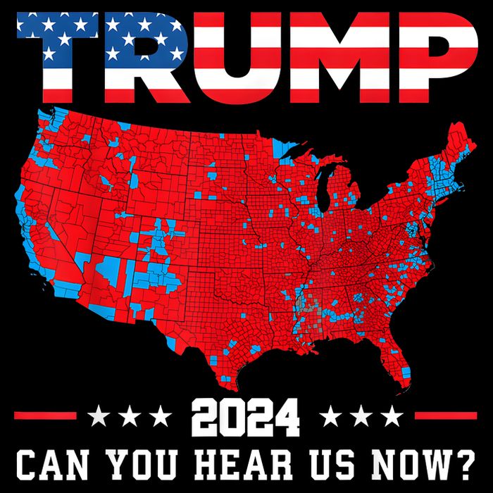 Trump 2024 Can You Hear Us Now Map Of 2024 Election Results Drawstring Bag