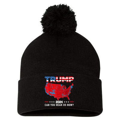 Trump 2024 Can You Hear Us Now Map Of 2024 Election Results Pom Pom 12in Knit Beanie