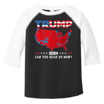 Trump 2024 Can You Hear Us Now Map Of 2024 Election Results Toddler Fine Jersey T-Shirt
