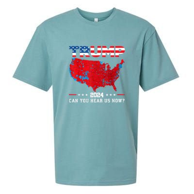 Trump 2024 Can You Hear Us Now Map Of 2024 Election Results Sueded Cloud Jersey T-Shirt