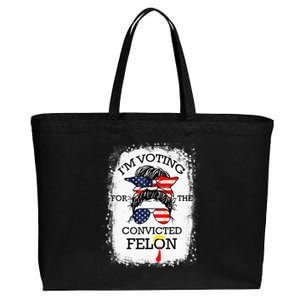 Trump 2024 Convicted Felon IM Voting Convicted Felon 2024 Cotton Canvas Jumbo Tote