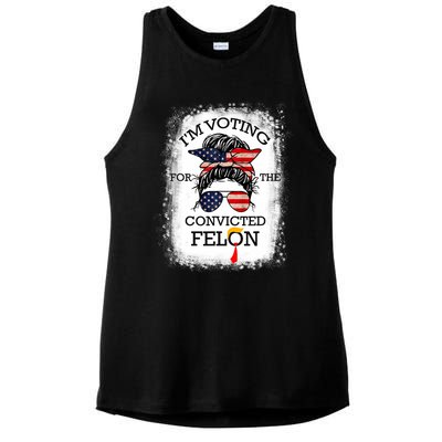 Trump 2024 Convicted Felon IM Voting Convicted Felon 2024 Ladies PosiCharge Tri-Blend Wicking Tank