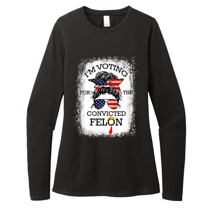 Trump 2024 Convicted Felon IM Voting Convicted Felon 2024 Womens CVC Long Sleeve Shirt