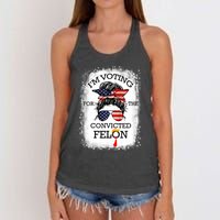 Trump 2024 Convicted Felon IM Voting Convicted Felon 2024 Women's Knotted Racerback Tank