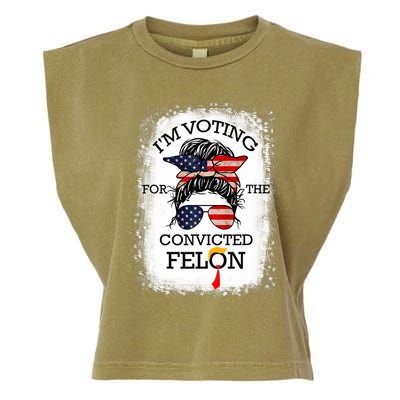 Trump 2024 Convicted Felon IM Voting Convicted Felon 2024 Garment-Dyed Women's Muscle Tee