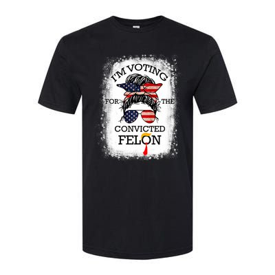 Trump 2024 Convicted Felon IM Voting Convicted Felon 2024 Softstyle® CVC T-Shirt