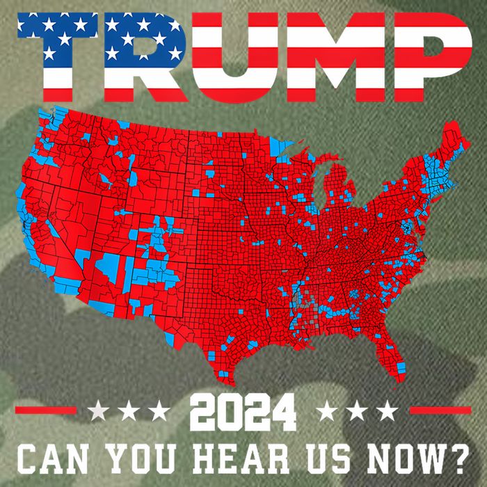 Trump 2024 Can You Hear Us Now Map Of 2024 Election Results Legacy Tie Dye Trucker Hat