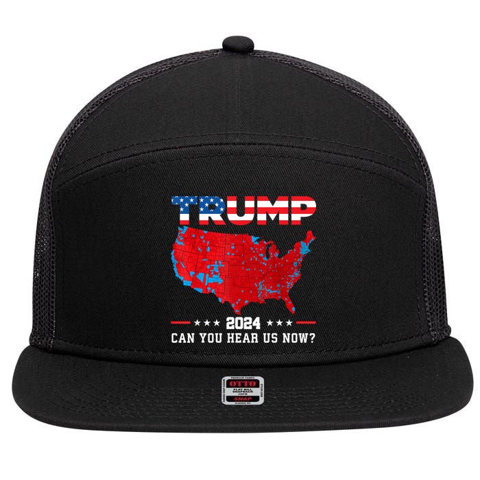 Trump 2024 Can You Hear Us Now Map Of 2024 Election Results 7 Panel Mesh Trucker Snapback Hat