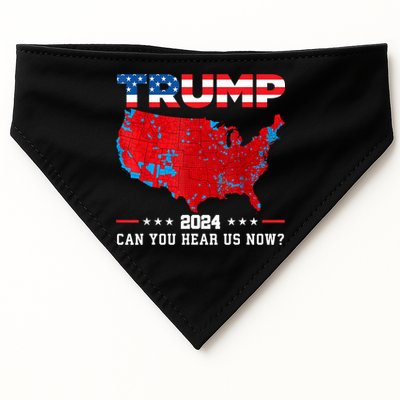 Trump 2024 Can You Hear Us Now Map Of 2024 Election Results USA-Made Doggie Bandana