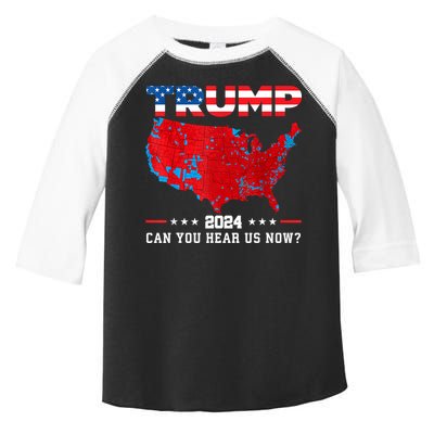 Trump 2024 Can You Hear Us Now Map Of 2024 Election Results Toddler Fine Jersey T-Shirt