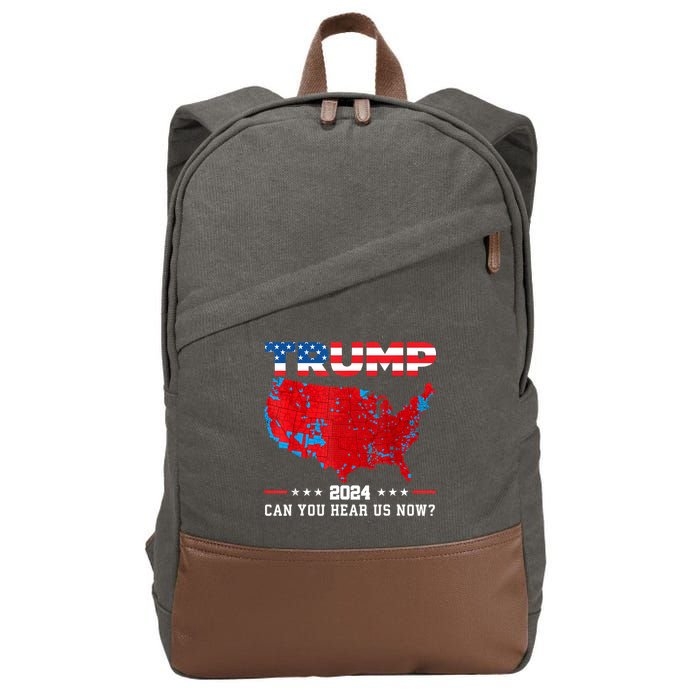 Trump 2024 Can You Hear Us Now Map Of 2024 Election Results Cotton Canvas Backpack
