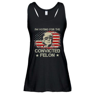 Trump 2024 Convicted Felon IM Voting Convicted Felon 2024 Ladies Essential Flowy Tank