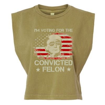 Trump 2024 Convicted Felon IM Voting Convicted Felon 2024 Garment-Dyed Women's Muscle Tee