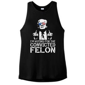 Trump 2024 Convicted Felon IM Voting Convicted Felon 2024 Ladies PosiCharge Tri-Blend Wicking Tank