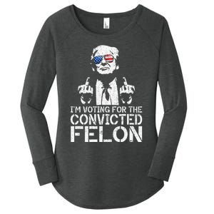 Trump 2024 Convicted Felon IM Voting Convicted Felon 2024 Women's Perfect Tri Tunic Long Sleeve Shirt