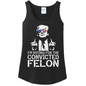 Trump 2024 Convicted Felon IM Voting Convicted Felon 2024 Ladies Essential Tank