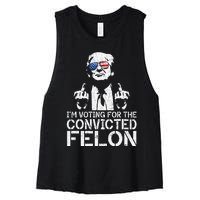 Trump 2024 Convicted Felon IM Voting Convicted Felon 2024 Women's Racerback Cropped Tank