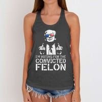 Trump 2024 Convicted Felon IM Voting Convicted Felon 2024 Women's Knotted Racerback Tank