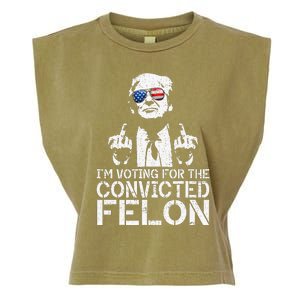 Trump 2024 Convicted Felon IM Voting Convicted Felon 2024 Garment-Dyed Women's Muscle Tee