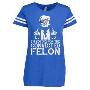 Trump 2024 Convicted Felon IM Voting Convicted Felon 2024 Enza Ladies Jersey Football T-Shirt