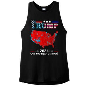 Trump 2024 Can You Hear Us Now Map Of 2024 Election Results Ladies PosiCharge Tri-Blend Wicking Tank