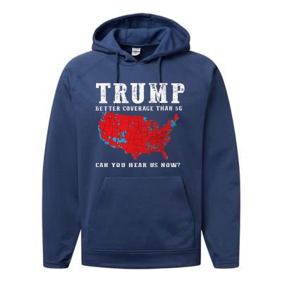 Trump 2024 Can You Hear Us Now Map Of 2024 Election Results Performance Fleece Hoodie