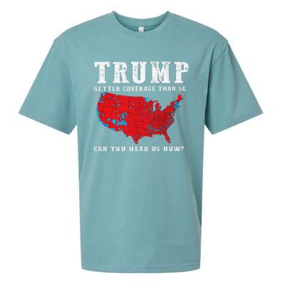 Trump 2024 Can You Hear Us Now Map Of 2024 Election Results Sueded Cloud Jersey T-Shirt