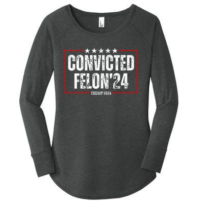 Trump 2024 Convicted Felon Women's Perfect Tri Tunic Long Sleeve Shirt