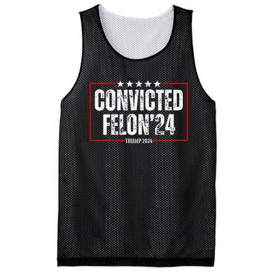 Trump 2024 Convicted Felon Mesh Reversible Basketball Jersey Tank