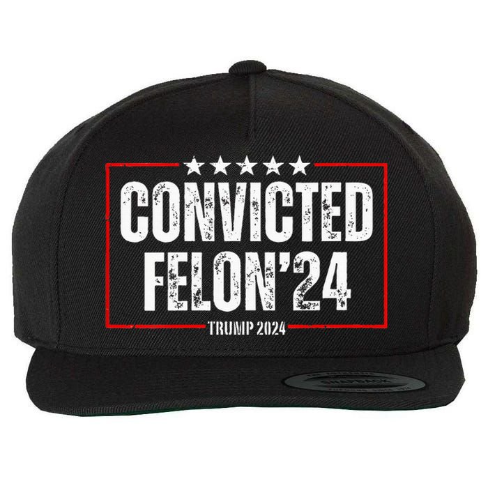 Trump 2024 Convicted Felon Wool Snapback Cap