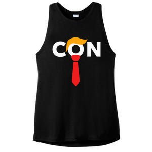 Trump 2024 Convicted Felon Don The Con Ladies PosiCharge Tri-Blend Wicking Tank