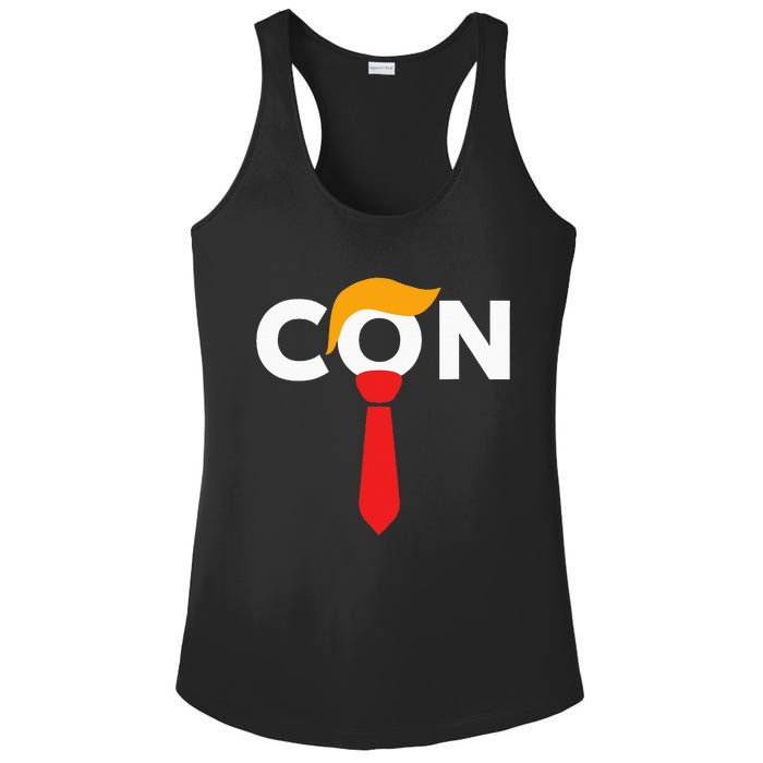 Trump 2024 Convicted Felon Don The Con Ladies PosiCharge Competitor Racerback Tank