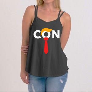 Trump 2024 Convicted Felon Don The Con Women's Strappy Tank