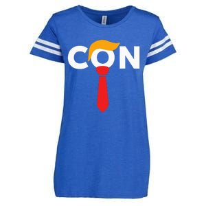 Trump 2024 Convicted Felon Don The Con Enza Ladies Jersey Football T-Shirt