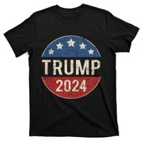 Trump 2024 Campaign Button Re Elect President Trump T-Shirt