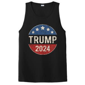 Trump 2024 Campaign Button Re Elect President Trump PosiCharge Competitor Tank