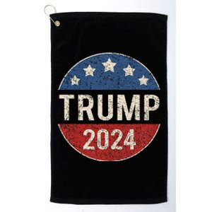 Trump 2024 Campaign Button Re Elect President Trump Platinum Collection Golf Towel