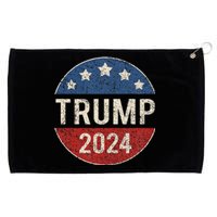 Trump 2024 Campaign Button Re Elect President Trump Grommeted Golf Towel