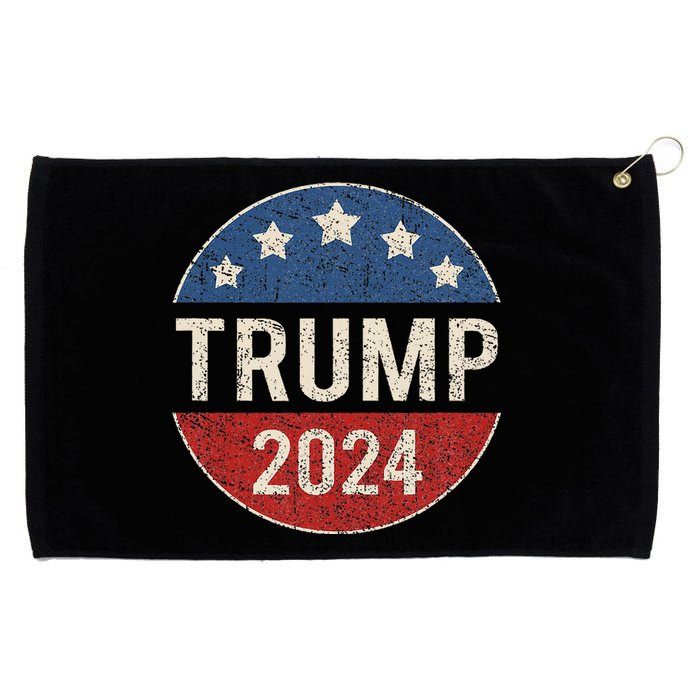 Trump 2024 Campaign Button Re Elect President Trump Grommeted Golf Towel