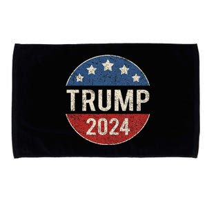 Trump 2024 Campaign Button Re Elect President Trump Microfiber Hand Towel