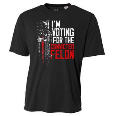 Trump 2024 Convicted Felon IM Voting Convicted Felon 2024 Cooling Performance Crew T-Shirt